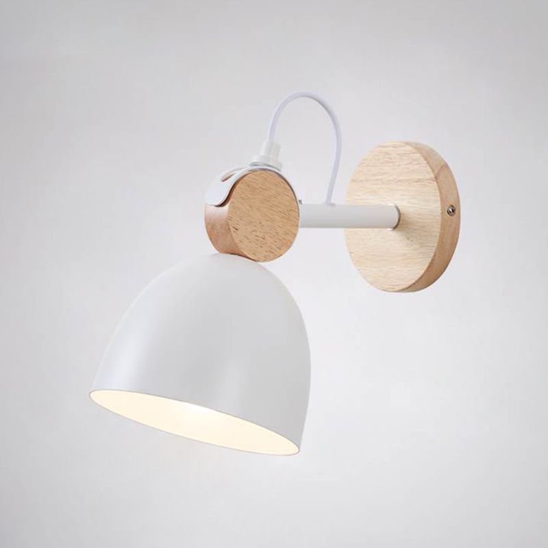Metal Wall Lights Modern Macaron Style 1 Light Wall Sconce for Bedroom