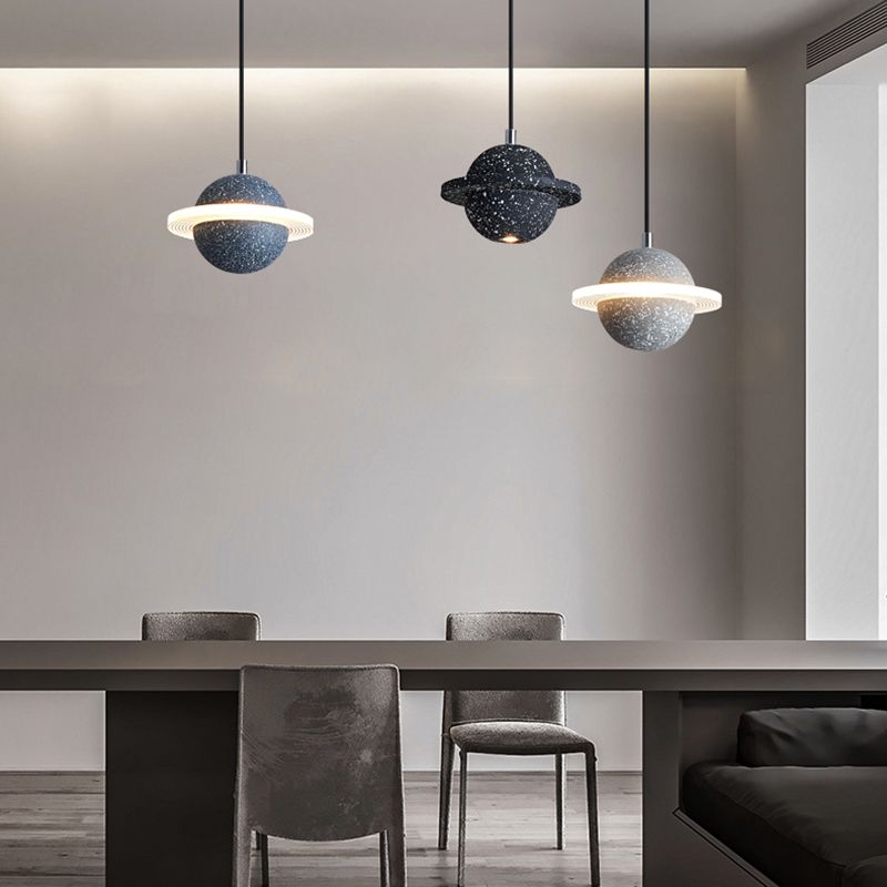 Modern Style Spherical Shape Pendant Lighting Stone Pendant Light for Bedroom