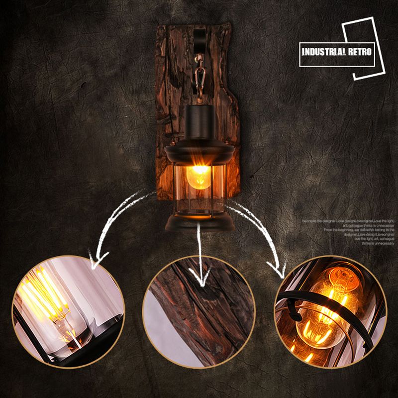 Vintage Retro Style Wall Lamp Single Light Suspended Cage Wall Lighting for Bar