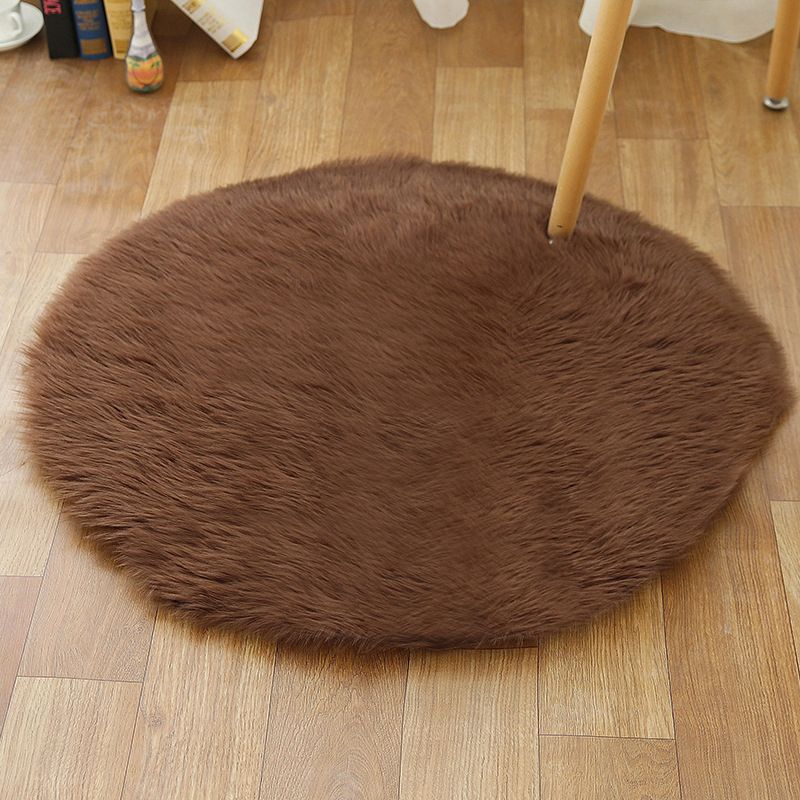 Comfort Girls Room Foot Rug Multicolor Plain Carpet Shag Pet Friendly Machine Washable Non-Slip Rug