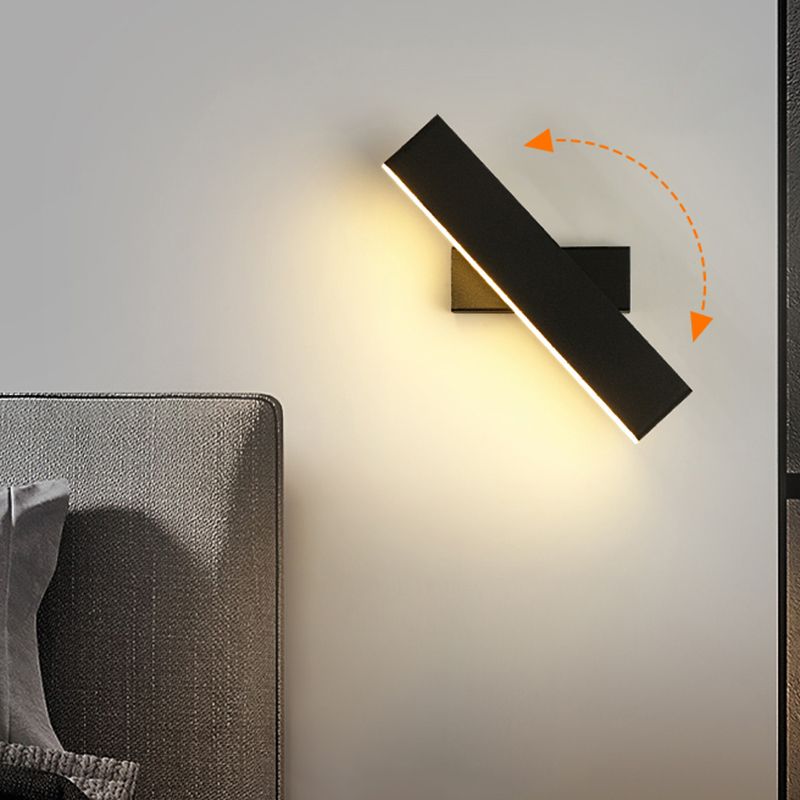 Luz de pared rotatable de hierro forjado de pared LED rectangular moderno moderno con sombra acrílica
