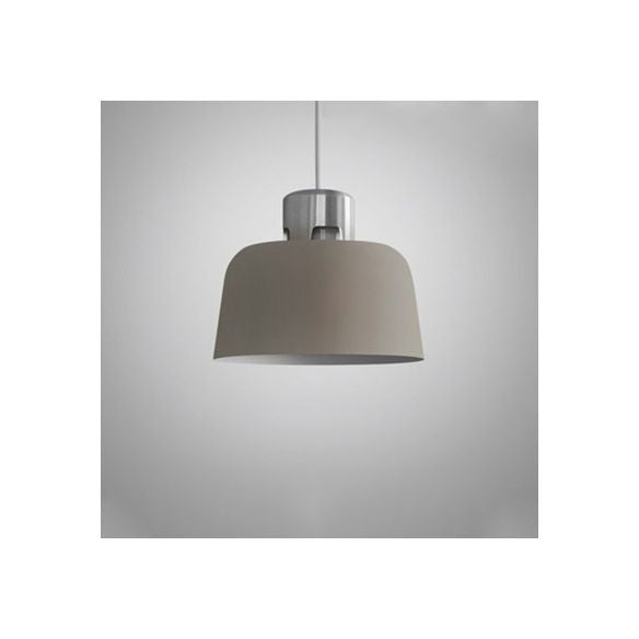 Lámpara colgante de comedor de comedor de sombra de sombra de cubo una bombilla de 9 "/10" /11.5 "/14" de ancho de ancho simple luz colgante de techo en gris