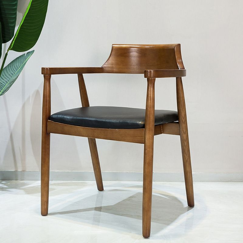 Contemporary Arm Chair Wood Open Back Dining Room Chair for Home