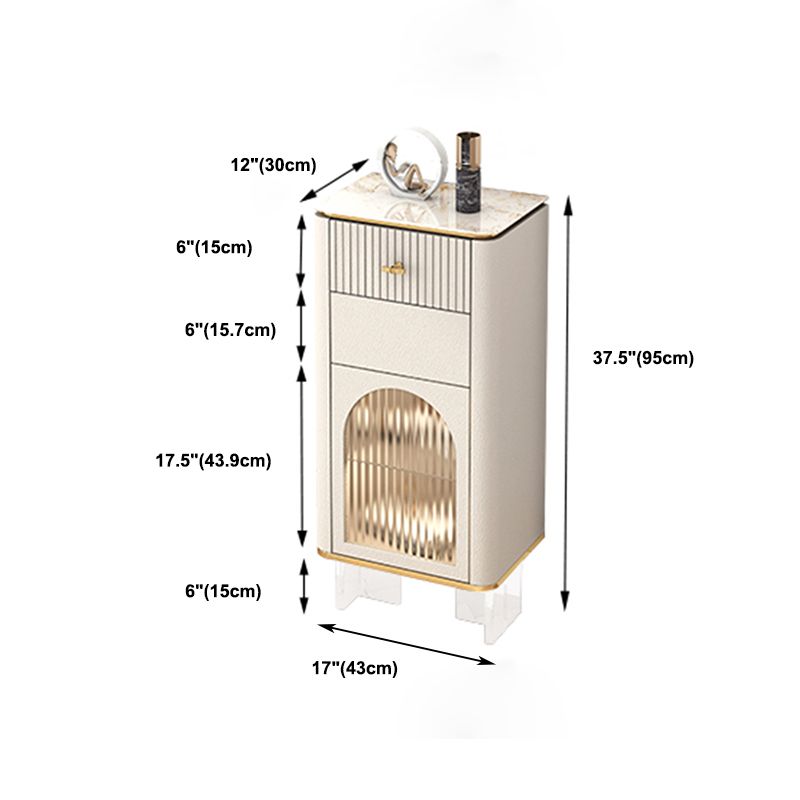 11.7-inch Width Glam Storage Chest Stone Storage Chest Dresser