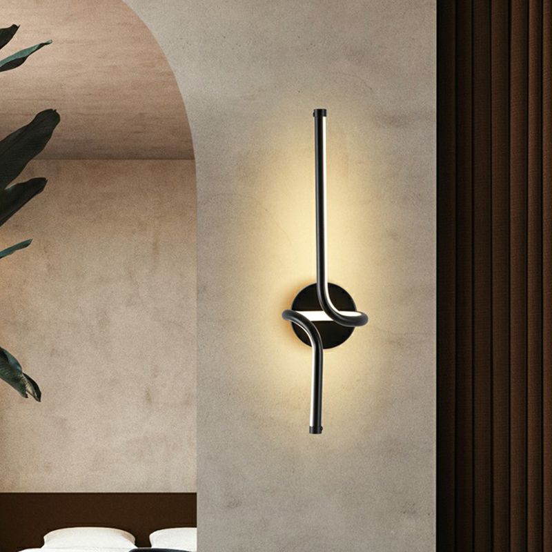 Lineaire bed SCONCE LICHTING METALLISCHE Minimalistische stijl LED Wandbevestiging Lichtmontage