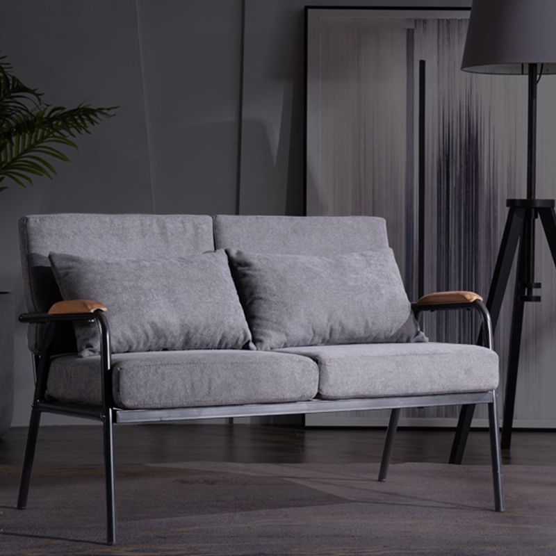 Square Arm Sofa 24.40" Wide 2-seater Sofa with Loose Back for Living Room