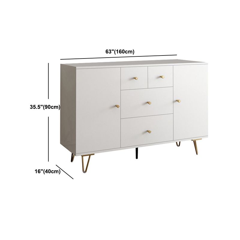 15.74" Wide Modern Accent Chest White Accent Cabinet with Drawers