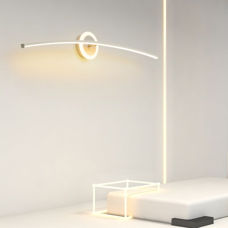 Lampe de forme de ligne lampe murale métallique simple LED LED MUR MUR LEIL
