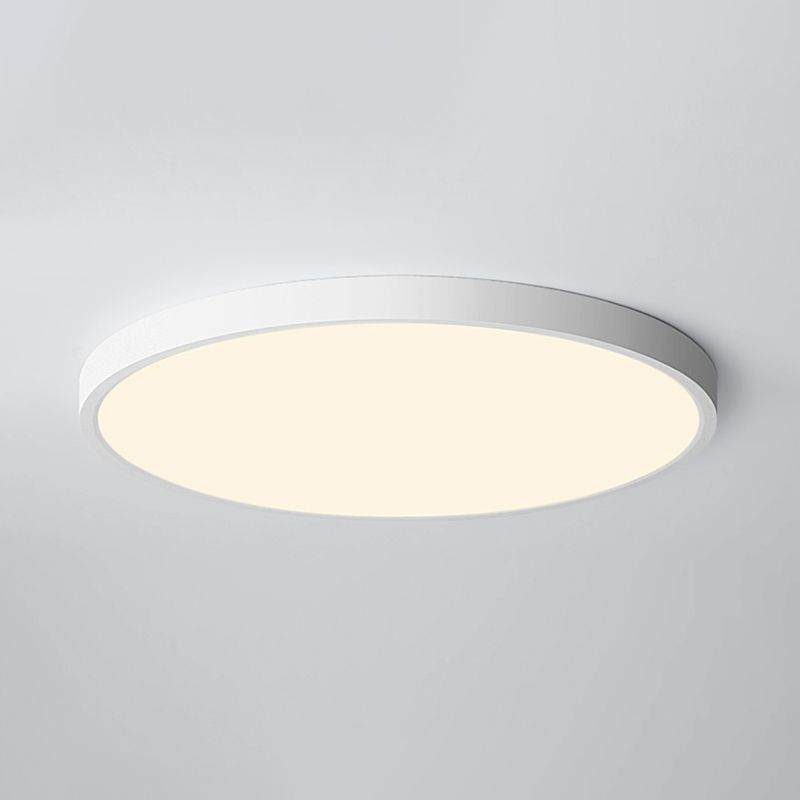 Moderne minimalistische LED Deckenleuchte Kunststoff Kreisbündige Halterung mit Acryl Schatten