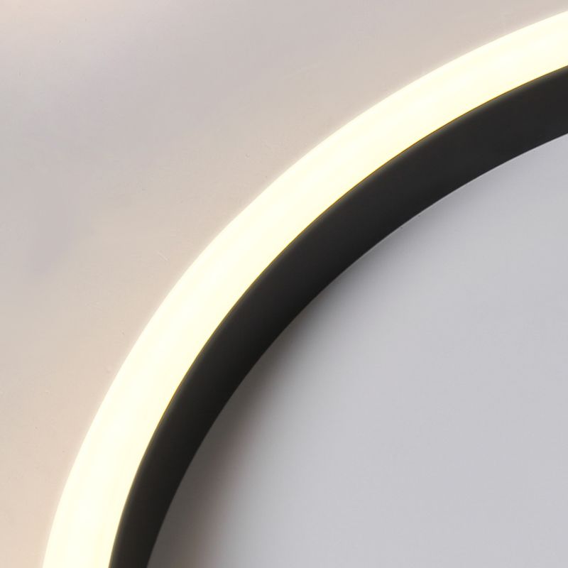 Luminaires de plafond encastrés de simplicité de lumière montée par plafond noir de LED pour le salon