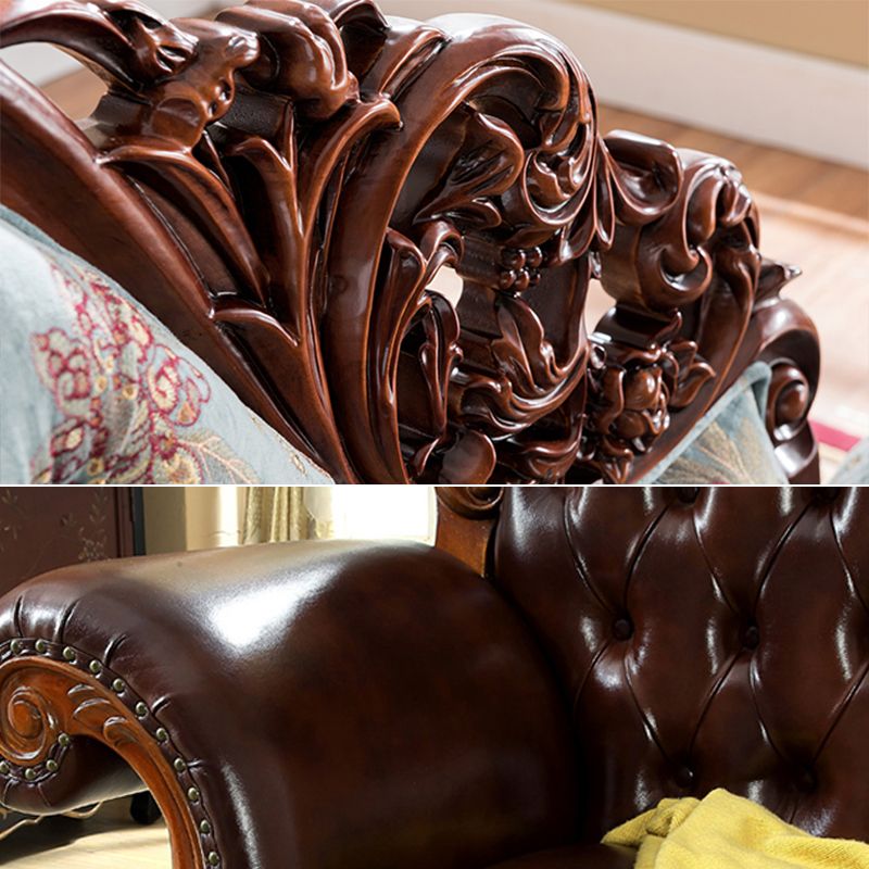 Traditional One Armed Chaise Rolled Arms with Legs for Living Room
