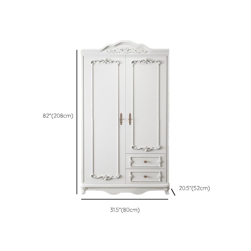 French Country Wardrobe Armoire Engineered Wood Wardrobe Cabinet