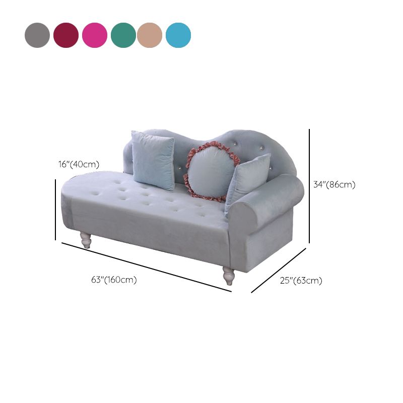 French Country Upholstered Chaise Lounge Couch Velvet Chaise Lounge