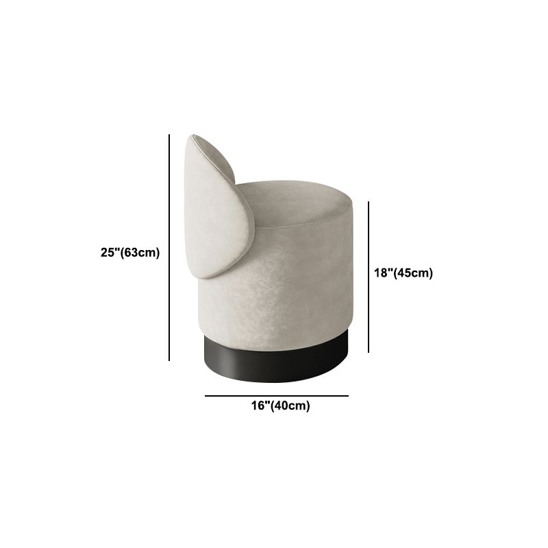 White Vanity 29.52" High Metal and Stone Top Vanity Set with Stool