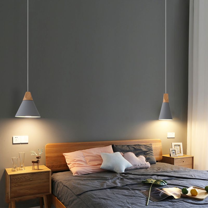 Macaroon Modern Hanging Lamps Aluminum Shade Pendant Lighting Fixtures