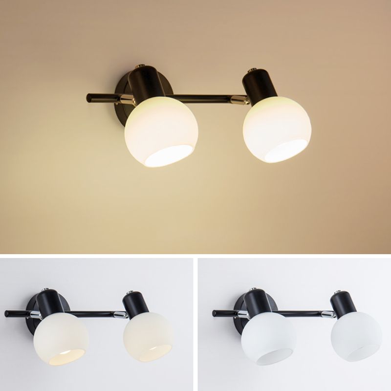 Orb Shape Living Room Wall Lamp Metal and Glass Multi Lights European Style Sconce Wall Light