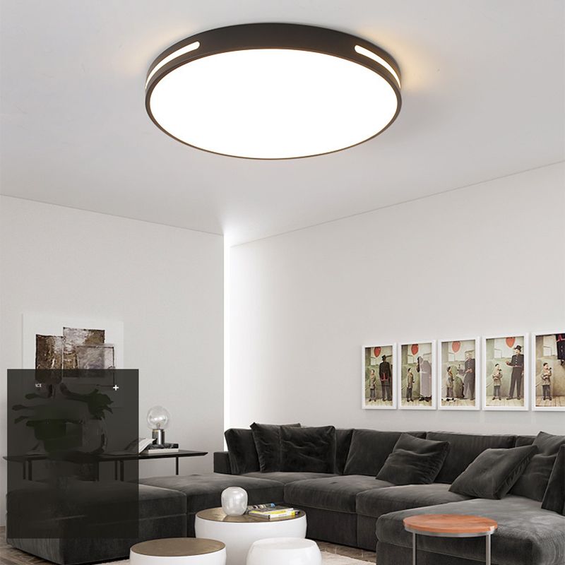 Lámpara de techo nórdica moderna y sencilla personalidad estudio de Sala de estar LED ultradelgado lámpara de ahorro de energía de caballo de hierro