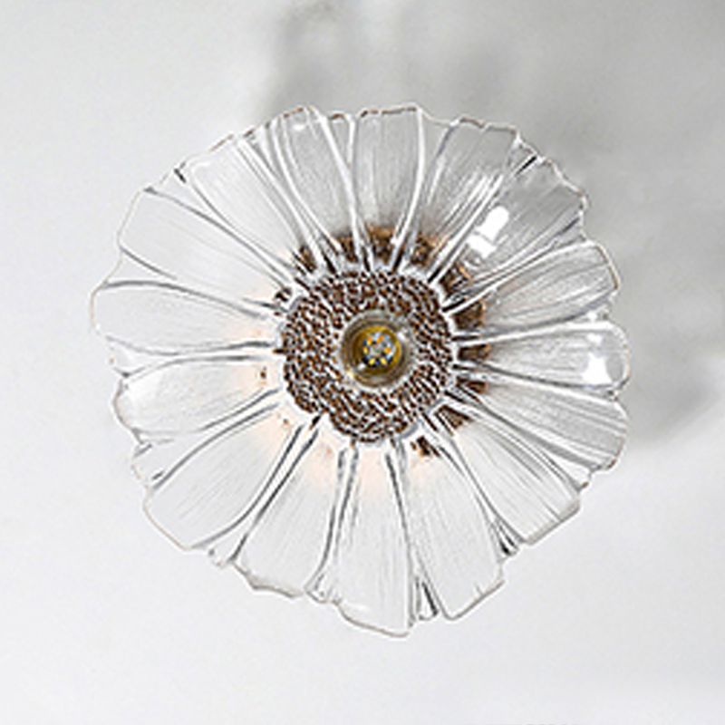 Lampada da soffitto a forma di fiore Moderna in ferro 1 luce da incasso con foro da 2-3,5 '' per corridoio