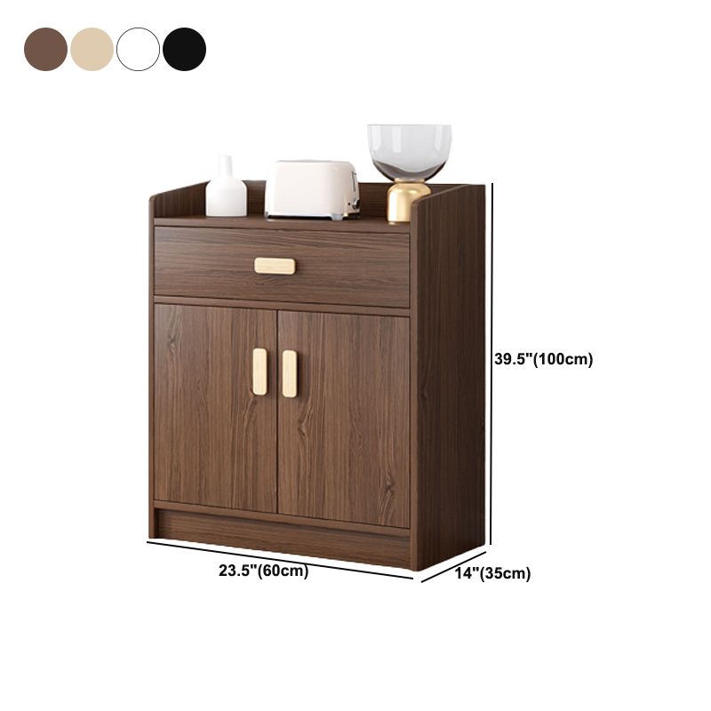 Wood Accent Cabinet with Drawer Contemporary Rectangle Side Cabinet