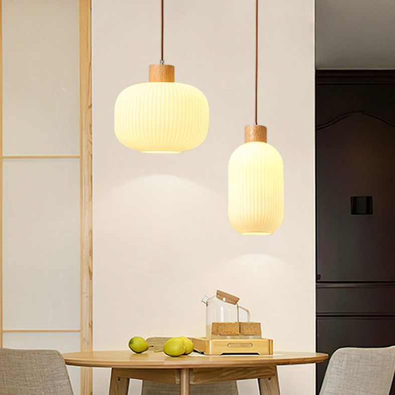 Hanging Light Fixture Modern 1-Light Suspension Pendant Lamp with Glass Shade for Restaurant