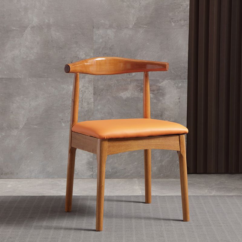 Glam Style Side Chair Wooden Open Back Indoor Dining Side Chair