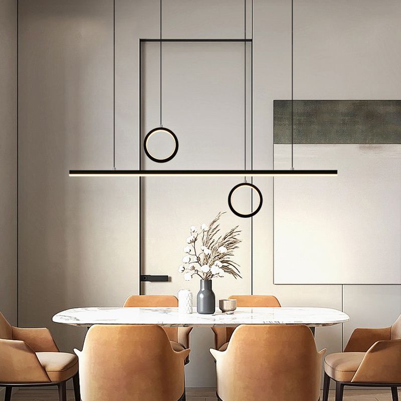 3-Lights Modernist Island Pendants Metal Pendant Lights for Living Room
