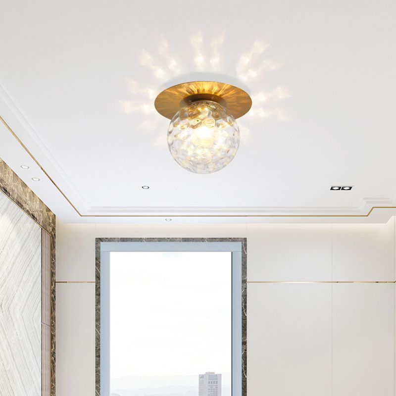 Globe Ceiling Mounted Fixture Minimalist Style Glass Ceiling Mount Light Fixture