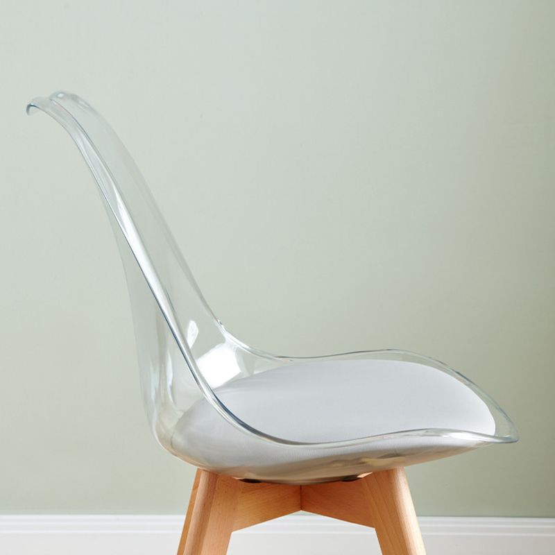 Contemporary Beech Wood Chair Set Solid Back Side Dining Kitchen Chairs