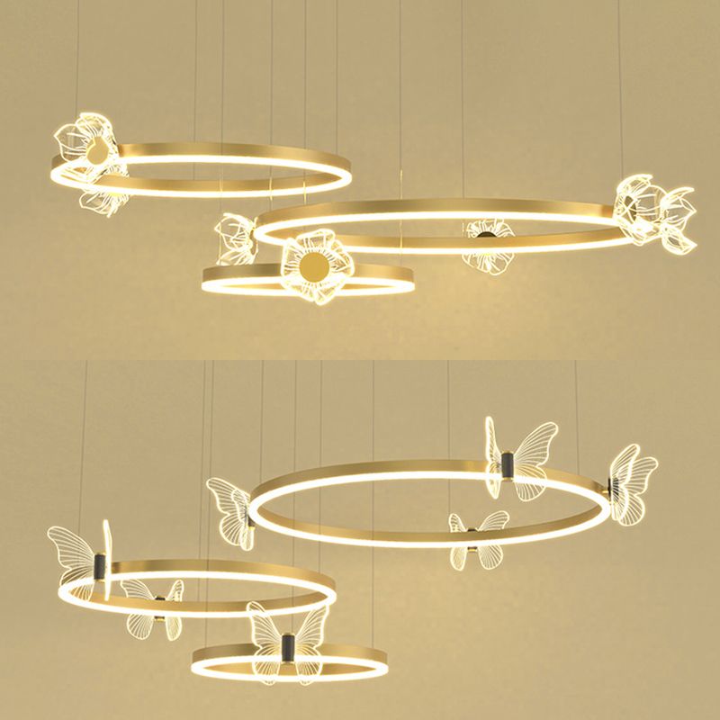 Kit de luz colgante de metal de techo orbicular moderno para sala de estar para sala de estar