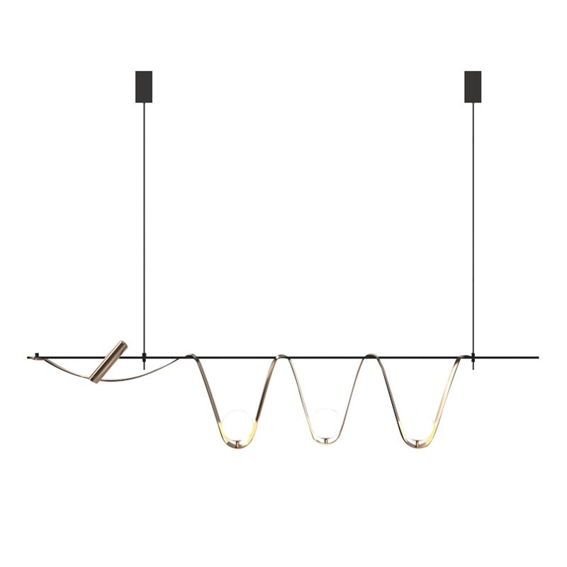 Contemporary Style Spherical Hanging Pendant Lights Glass 4- Light Pendant Light Fixtures