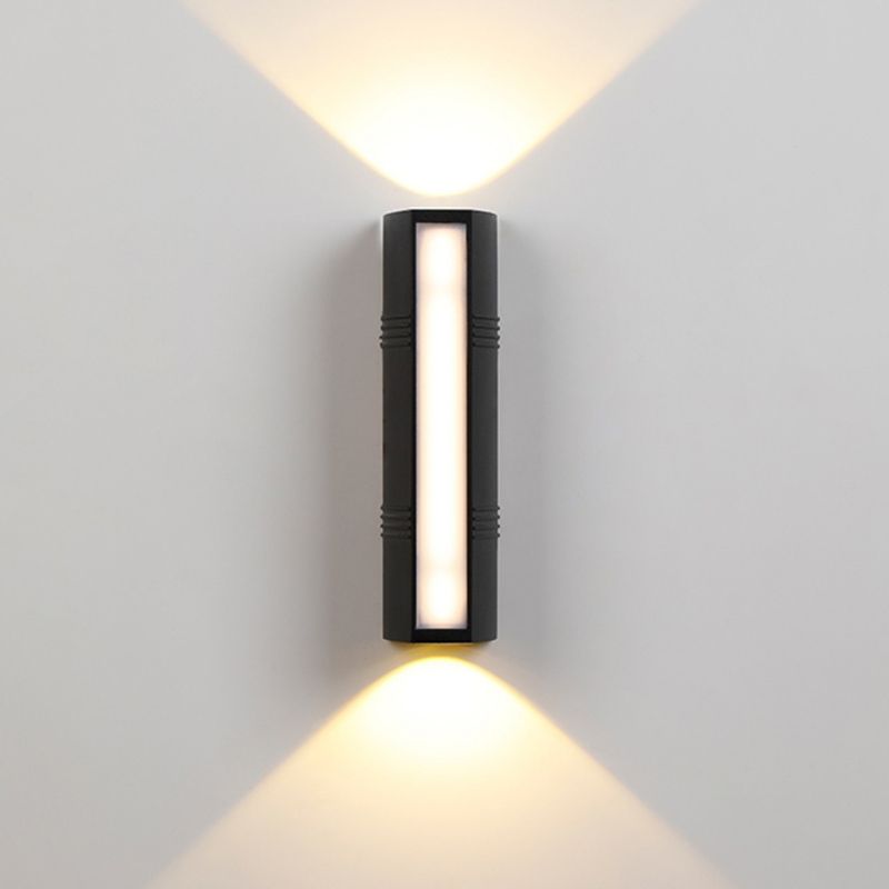 Metal Rectangle Shape Wall Lights Modern Style 2 Light Wall Mount Fixture for Living Room