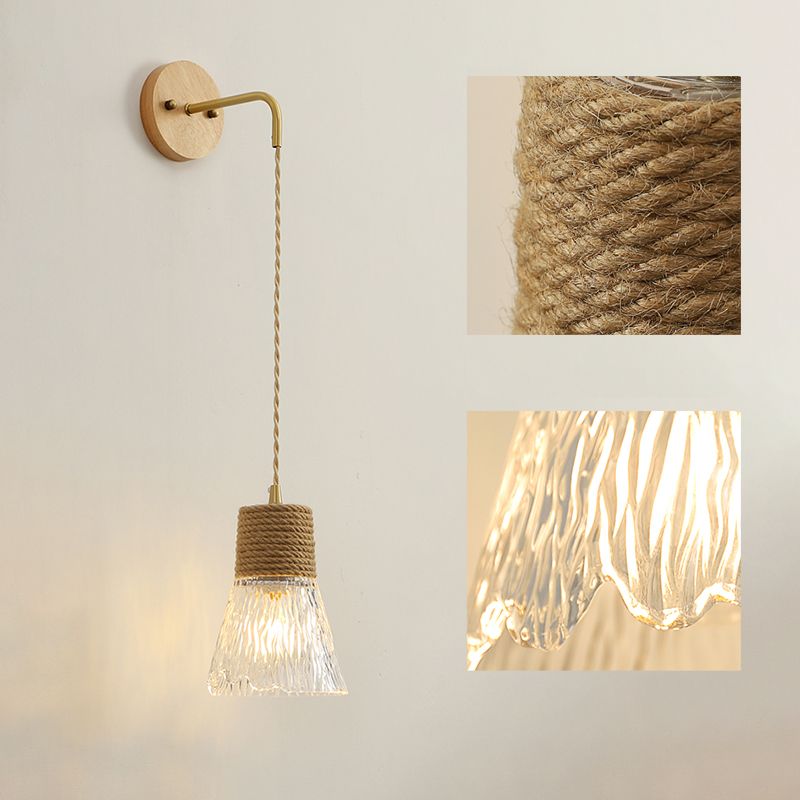 Modern Wooden Wall Light Sconce Simple Wall Light Fixture for Bedroom