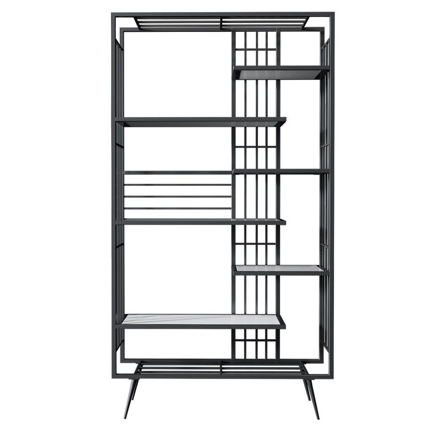 Open Shelf Bookcase Modern Metal Bookshelf for Dining Room 70.9" H X 11.8" W