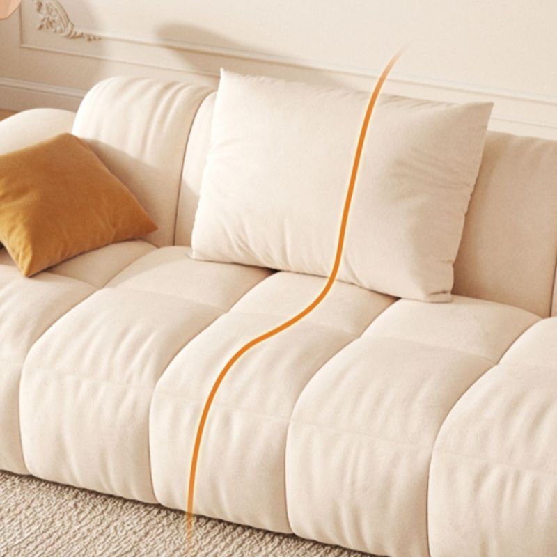 Scandinavian Recessed Arm Sofa 28.7" H Blocks Sofa with Pillows