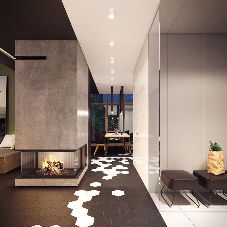 Lámpara de techo LED con forma de cilindro, montaje empotrado de 1 luz de aluminio moderno para hotel de pasillo