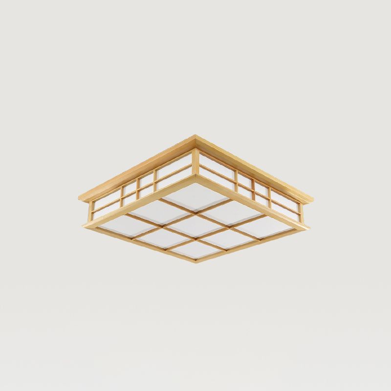 Luminaires encastrés carrés, lampe encastrée moderne beige avec abat-jour en acrylique