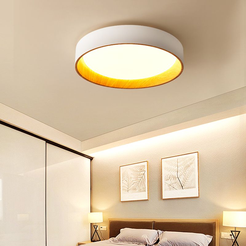 Modern Flush Mounted Ceiling Lights Simple Wooden LED Flush Mount Lighting
