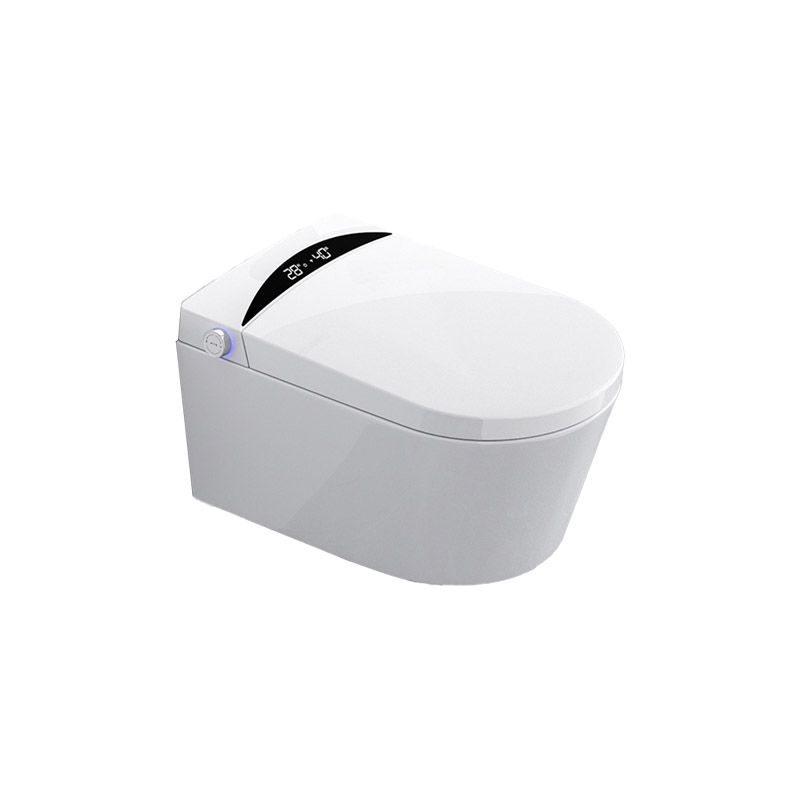 Contemporary 1-Piece Toilet Bowl In-Wall Urine Toilet with Slow Close Seat for Washroom