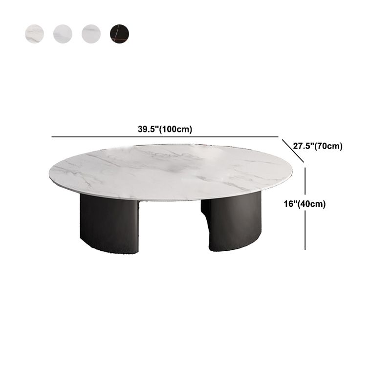 Glam Slate Coffee Cocktail Table Frame Oval Coffee Table for Home