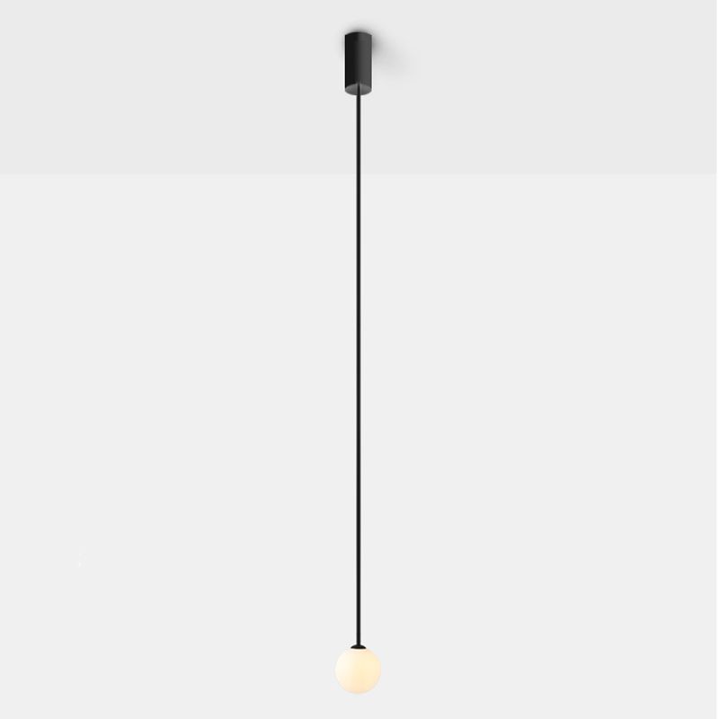 Modern Simple Ceiling Lamp Ball Shape Pendant Light with Glass Shade for Living Room