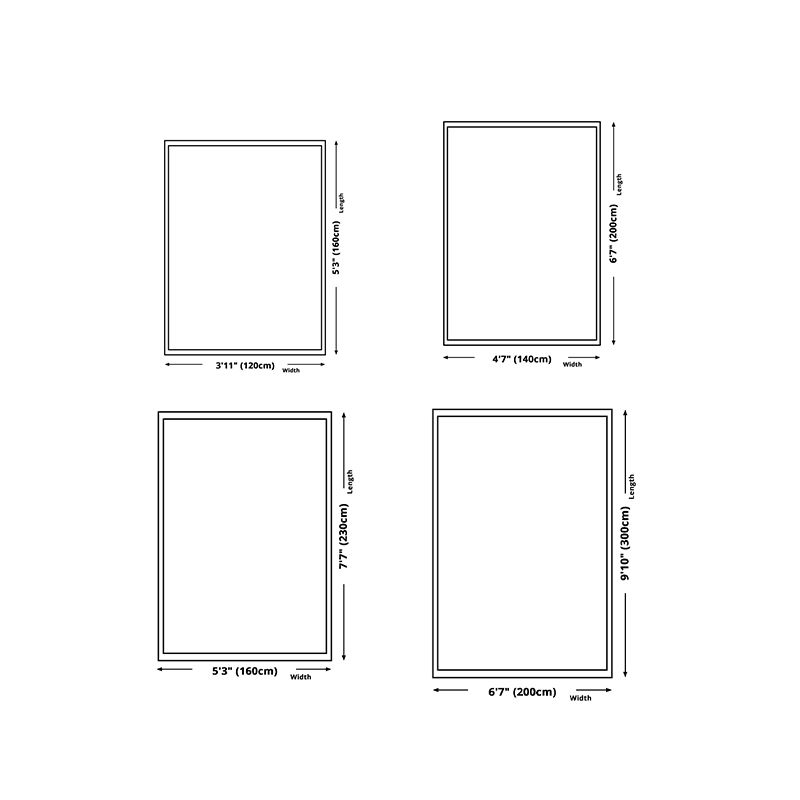 Fancy Modern Area Rug Geometric Pattern Polyester Area Carpet Non-Slip Backing Rug for Home Decor