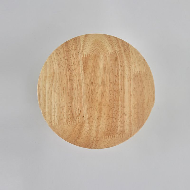 Round Sconce Lights Modern Wall Lamp Wood 1 Light sconce lamp in Brown