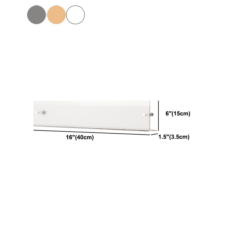 Modern Acrylic Floating Bookshelf 5.9" H Wall Mounted Bookcase