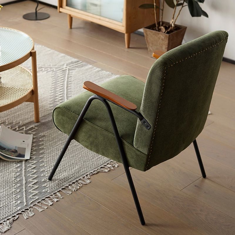 Mid-Century Modern Arm Chair Living Room Arms Included Square Arms Accent Chair