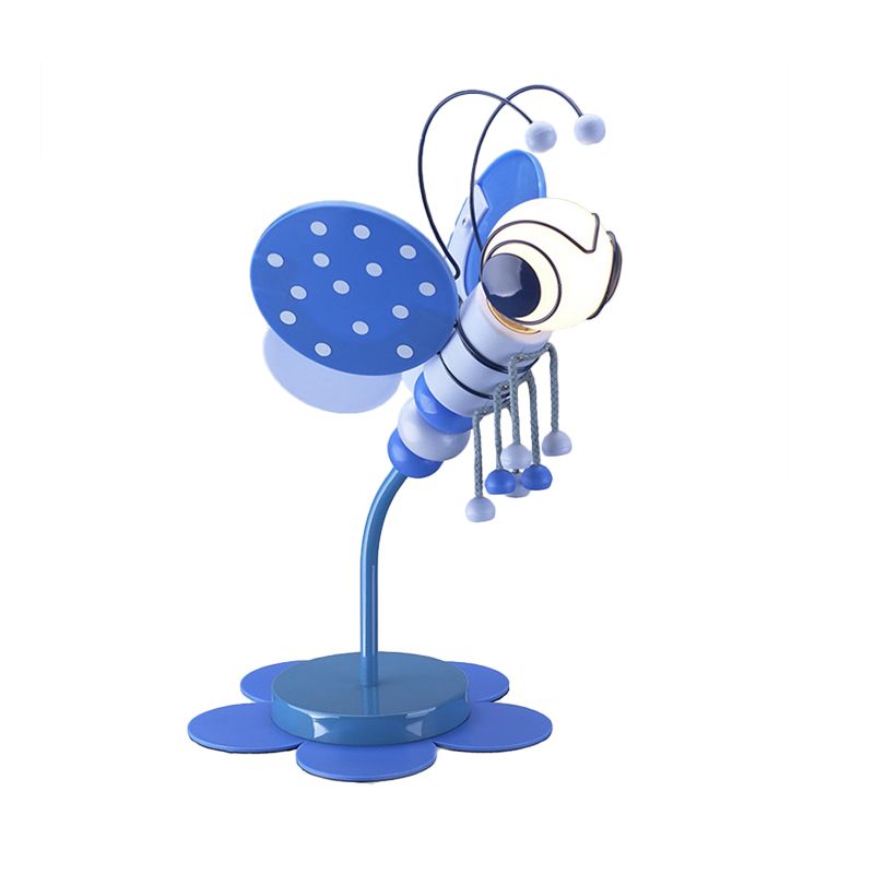 Cartoon Style Desk Lamp with Bee 1 Head Metal Reading Light for Child Bedroom Study Room