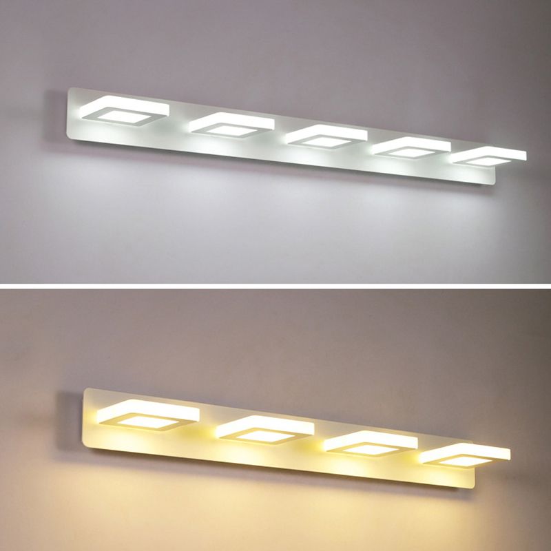 Geometric Wall Mounted Light Fixture Simplicity Style Acrylic LED White Wall Mount Lighting