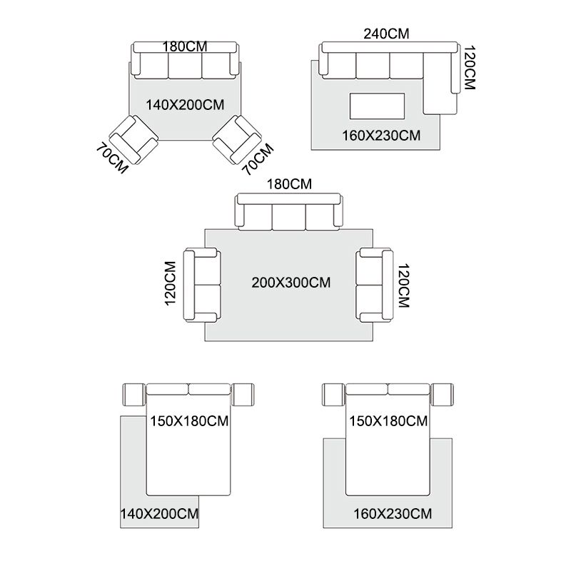 White Modern Carpet Abstract Pattern Polyester Area Rug Easy Care Backing Rug for Home Decor