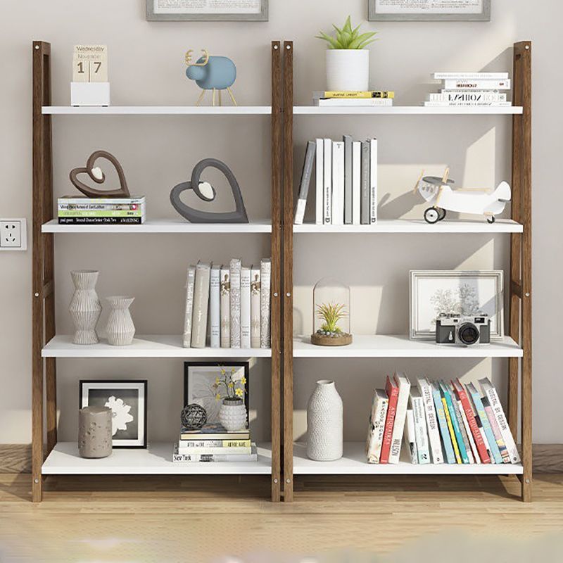 Modern Ladder Shelf Bookcase Wooden Bookshelf for Study Room