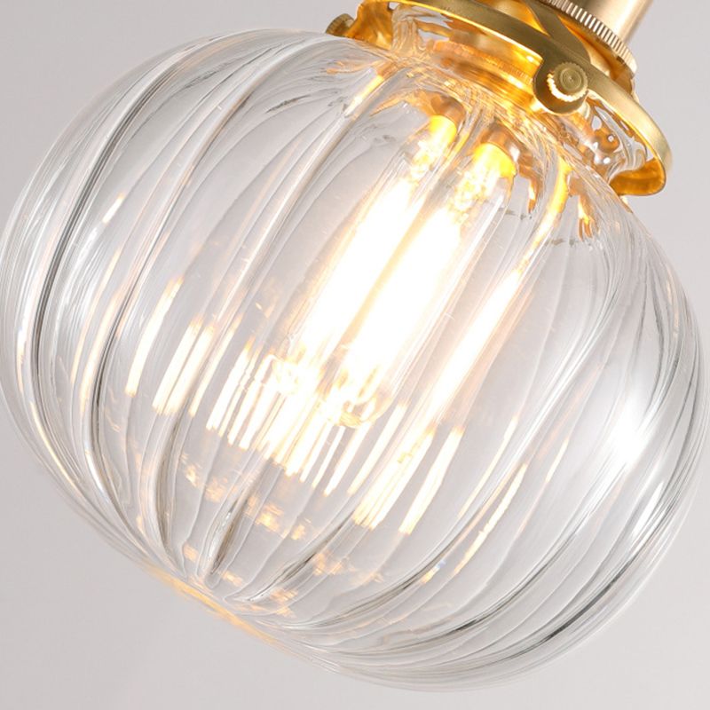 Salle ronde pendentif luminaire en verre de style contemporain de style suspendu en or