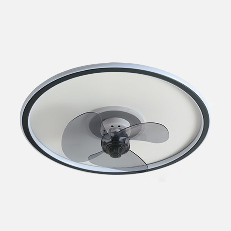Round Shape Metal Ceiling Fans Modern Style Single Light Ceiling Lamp